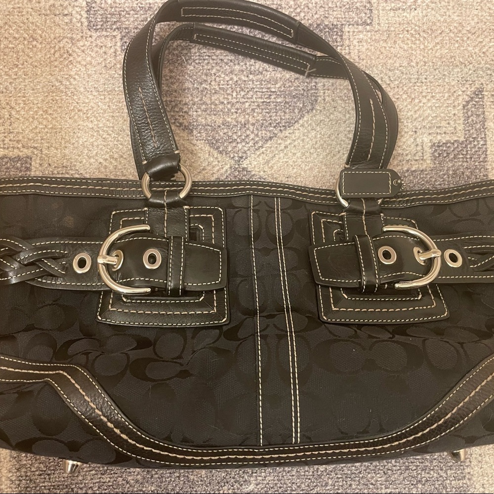 Coach signature jacquard satchel